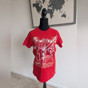 New Orleans Red Graphic Cotton T-Shirt